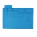 Коврик силиконовый термостойкий 48x32 см для ремонта и пайки электронных компонентов и микросхем. Цвет синий